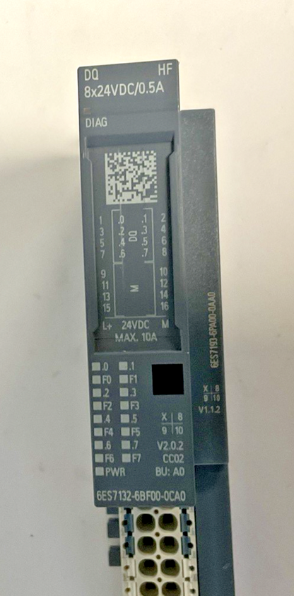 SIEMEN 6ES7 132-6BF00-0CA0 8X24V/0.5A DIGITAL INPUT MODULE W/BASE AND END MODULE