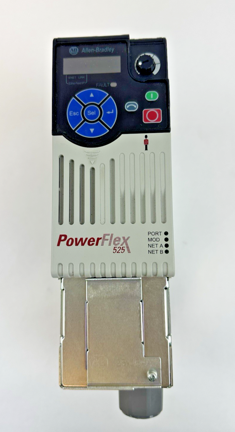 ALLEN BRADLEY 25B-D4P0N104 POWERFLEX 525 AC DRIVE FRN 5.001 SER A W/ 25-JBAA