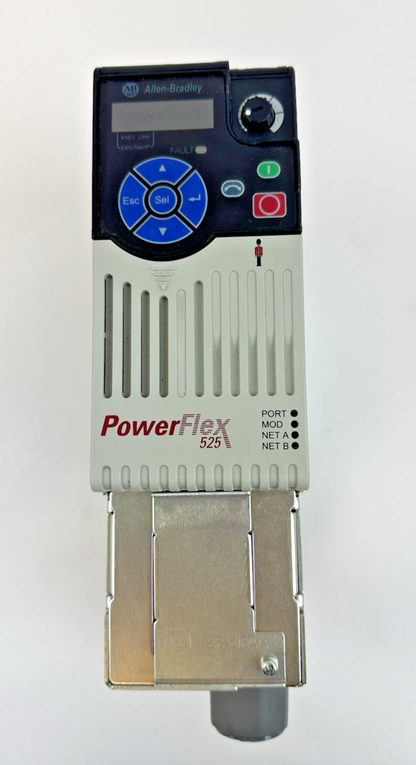 ALLEN BRADLEY 25B-D4P0N104 POWERFLEX 525 AC DRIVE FRN 5.001 SER A W/ 25-JBAA