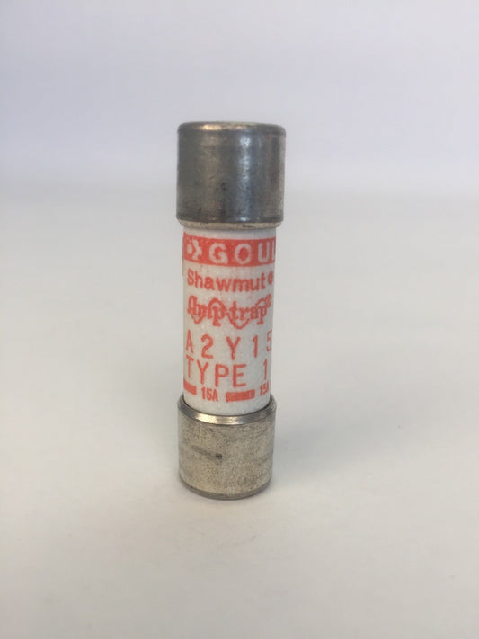 GOULD SHAWMUT AMP-TRAP A2Y15 FUSE 15AMP 250VAC 500VDC (LOT OF 5)