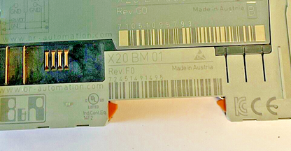 B&R AUTOMATION PLC MODULE RECEIVER X20BR9300 REV.G0 X20BM01 REV.F0