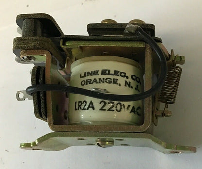 LINE ELECTRIC LR2A RELAY 2N.C. 220VAC