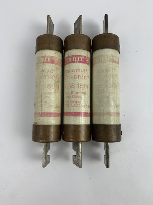Gould Shawmut Tri-Onic TRS150R 150A 600V Fuse "Lot of 3"