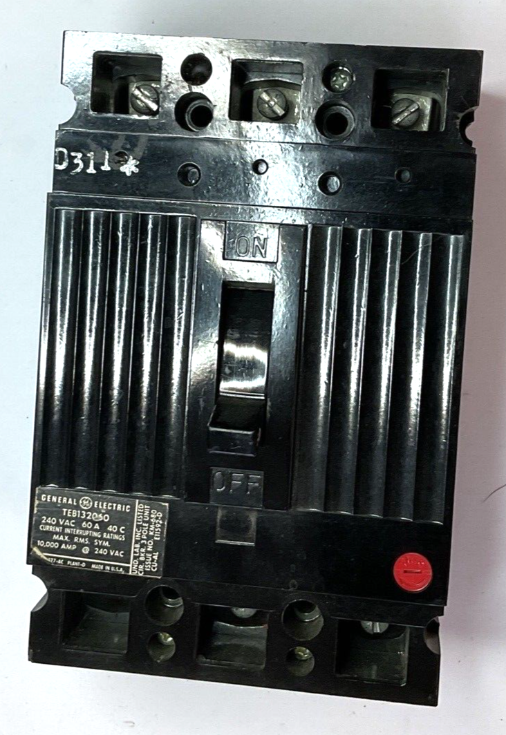GENERAL ELECTRIC TED132060 CIRCUIT BREAKER 60A 240VAC