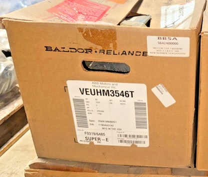 RELIANCE BALDOR VEUHM3546T MOTOR 1HP 3PH 60HZ FR:143TC 230/460V RPM:1760