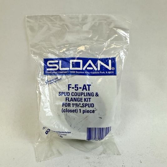 SLOAN F-5-AT SPUD COUPLING AND FLANGE KIT  FOR 1 1/2" SPUD (CLOSET) 1 PIECE