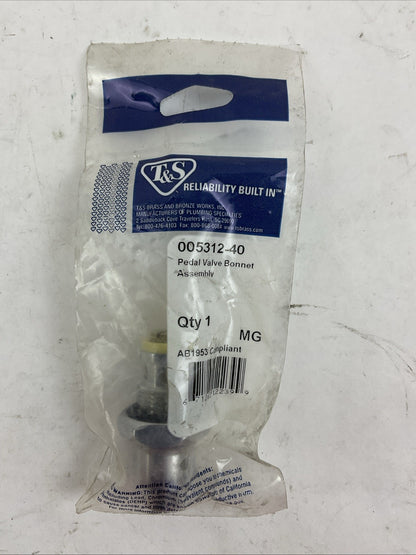 T&S RELIABILITY BUILT IN 005312-40 PEDAL VALVE BONNET ASSEMBLY