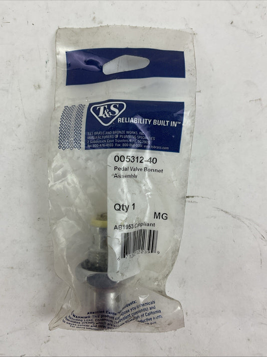 T&S RELIABILITY BUILT IN 005312-40 PEDAL VALVE BONNET ASSEMBLY