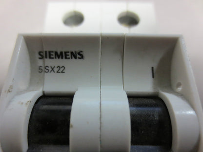 SIEMENS 5SX22 D6 CIRCUIT BREAKER 2-POLE 400VAC - 5SX2