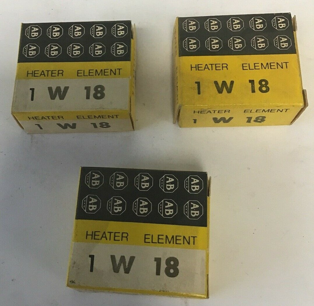 ALLEN BRADLEY W18 HEATER ELEMENT***LOTOF3***