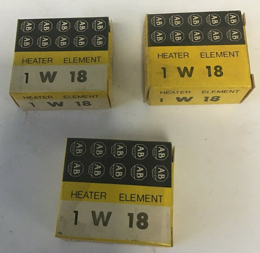 ALLEN BRADLEY W18 HEATER ELEMENT***LOTOF3***