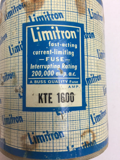 BUSSMAN LIMITRON KTE 1600 FAST-ACTING CURRENT-LIMITING FUSE 1600A 600VAC CLASS L