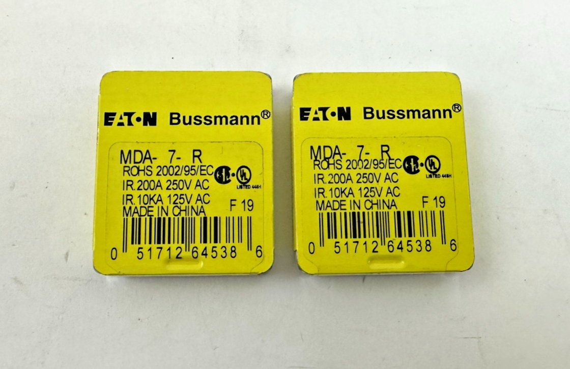 EATON BUSSMANN MDA-7-R TIME-DELAY SLOW-BLOW FUSE 7A 250V PACK OF 5 LOT OF 2