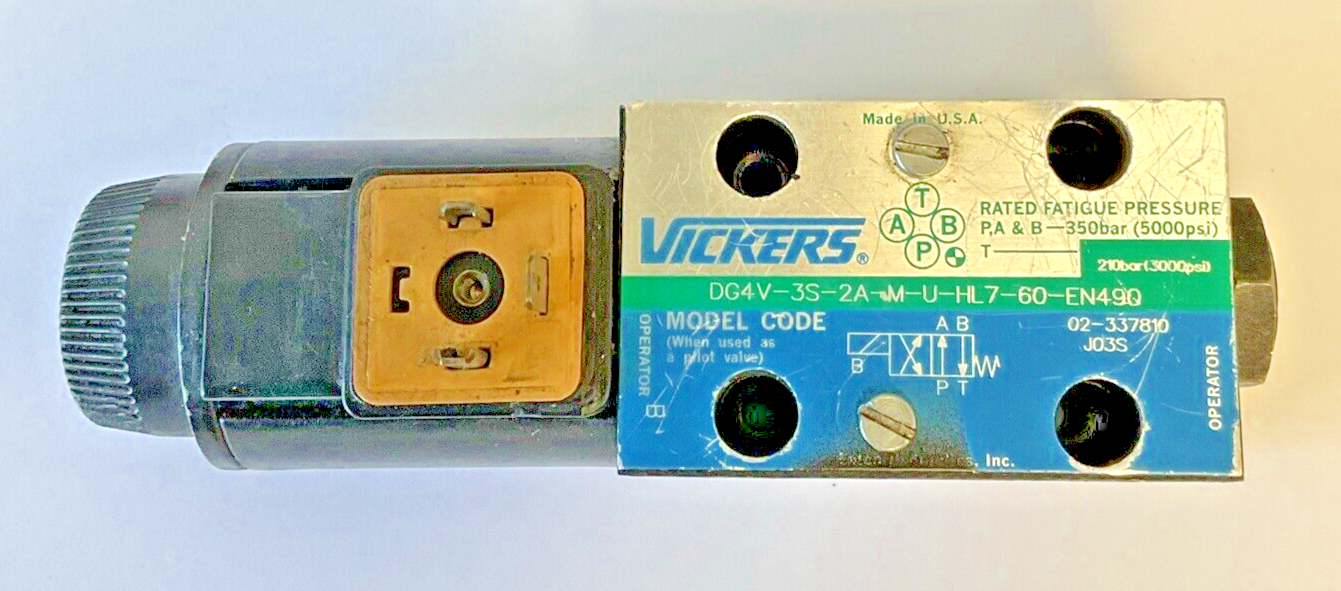 VICKERS DG4V-3S-2A-M-U-HL7-60-EN490 SOLENOID DIRECTION VALVE 3000PSI