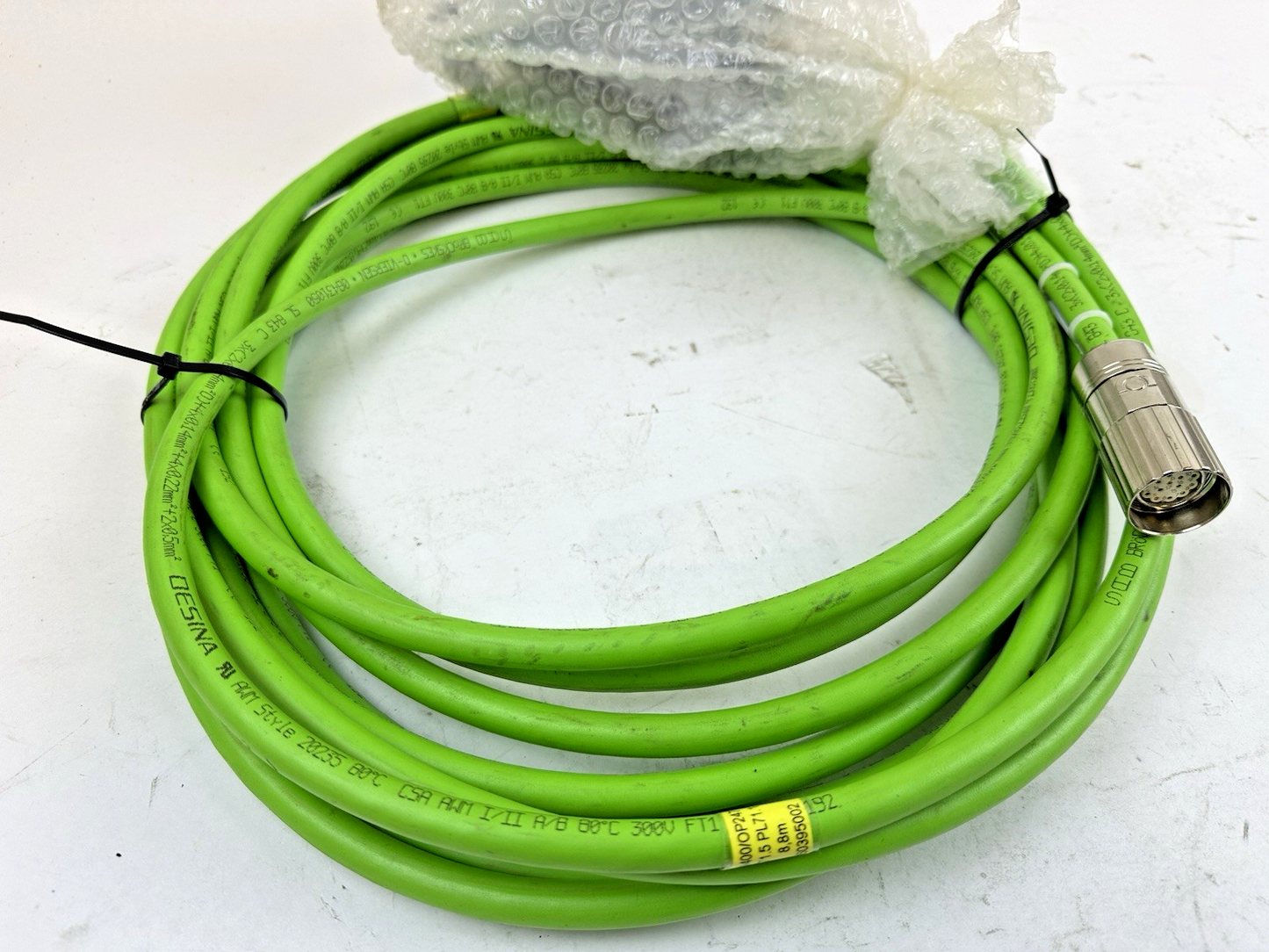 SAB BROCKSKES 279400/OP247 SERVO FEEDBACK CABLE 8.8M WIELAND 24-PIN CONNECTOR