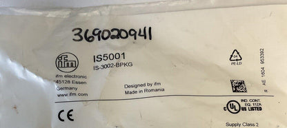 IFM IS5001 PROXIMITY SWITCH 10-30VDC 200MA