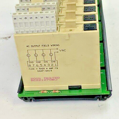 OPTO 22 SNAP8M W/ SNAP-OAC5(8) W/ SNAP B4  8 SLOT MODULE RACK
