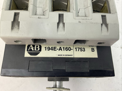 ALLEN BRADLEY 194E-A160-1753 LOAD SWITCH 3PH 60HP 600VAC 200A