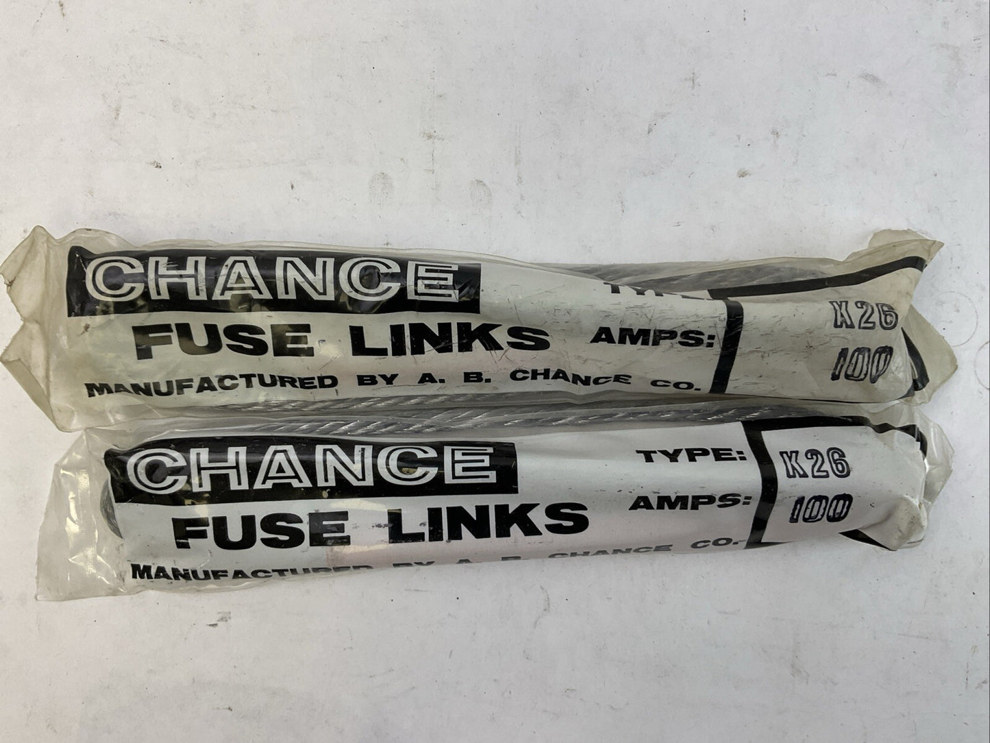 A.B. CHANCE M100K26 FUSE LINK 100AMP (LOT OF 2)