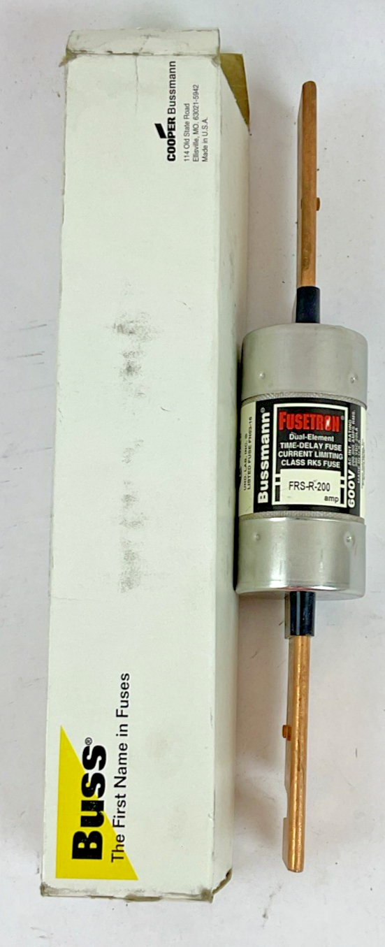 BUSS FRS-R-200 TIME DELAY FUSE 200A 600V 300VDC 20KA RK5