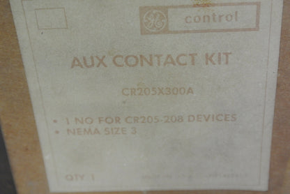 GE CR205X300A AUXILIARY CONTACT KIT - 1 N.O. for CR205-208 DEVICES - NEW SURPLUS