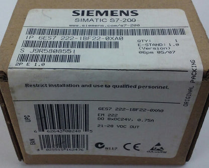 SIEMENS 6ES7 222-1BF22-0XA0  (BRAND NEW Current Factory Packaging)