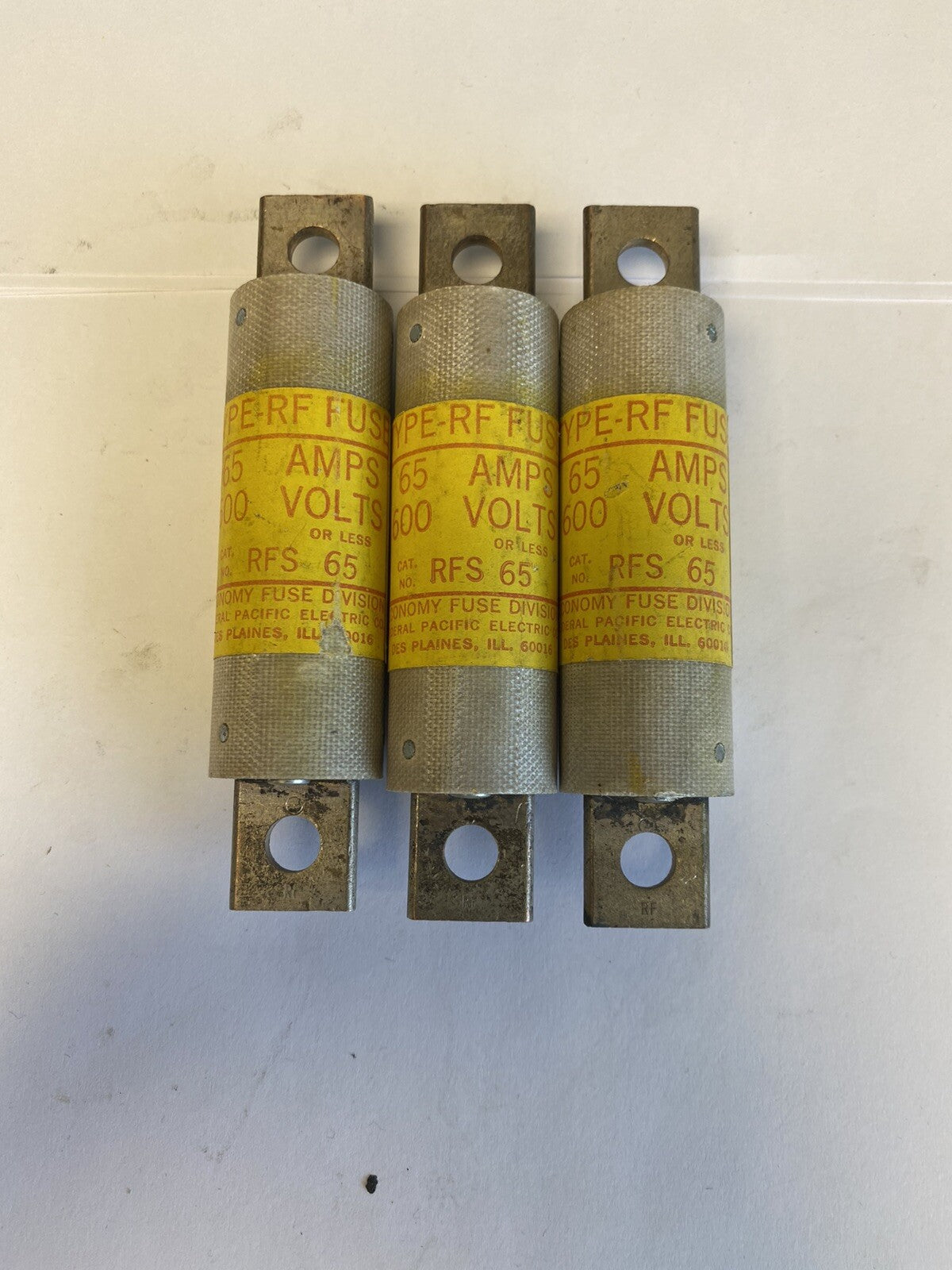 Economy Fuse RFS65 65A 600V Fuse "Lot of 3"