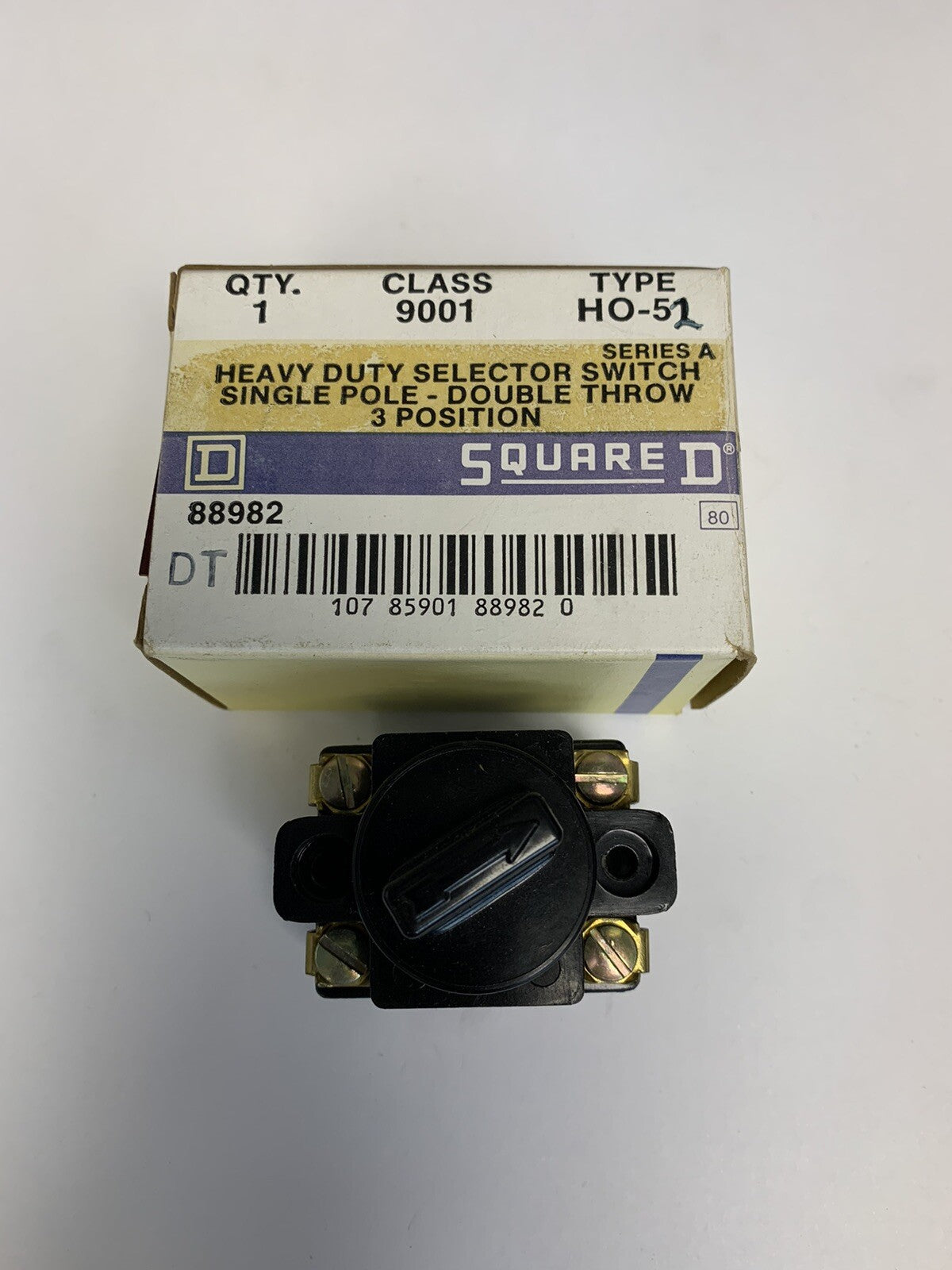 Square D 9001 HO-52 Single Pole-Double Throw 3 Position Selector Switch