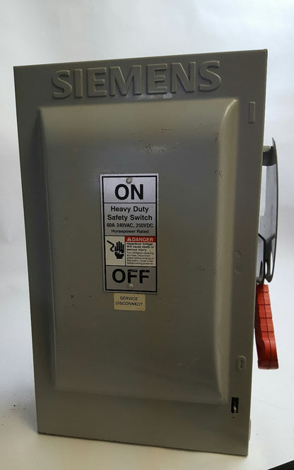 SIEMENS HF322N HEAVY DUTY SAFETY DISCONNECT SWITCH, 60 Amp