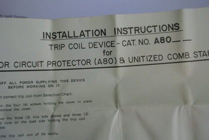 TELEMECANIQUE A80P10 - TRIP COIL for A80 - NEW SURPLUS in FACTORY BOX