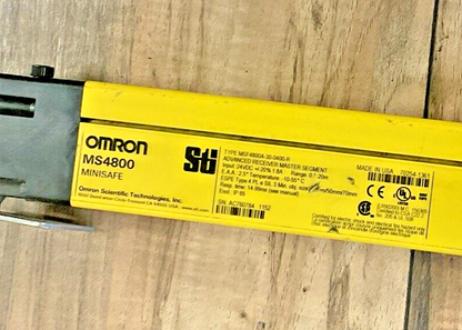 OMRON MSF4800A-30-0400 LIGHT CURTAIN TRANSMITTER AND RECEIVER 24VDC MS4800 STI