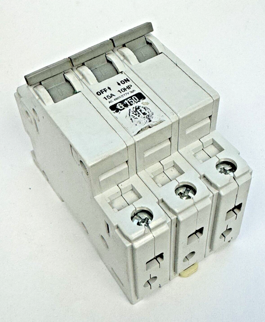ALLEN-BRADLEY - 1492-CB3-G150 SER. C - MOTOR CONT. - 3 P, 15 A, 277 V, 10HP, 3PH