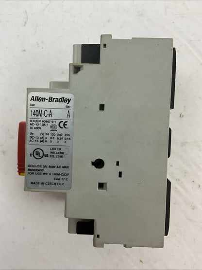 ALLEN BRADLEY 140M-C2E-B10 SER C MOTOR PROTECTOR 0.63-1.0A 140M-C-A SER A 600VAC