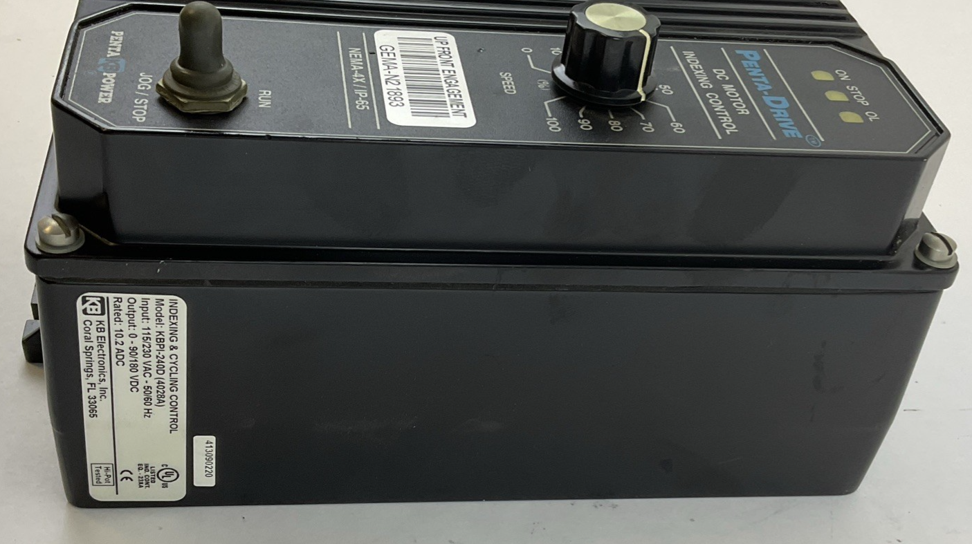 KB ELECTRONICS KBPI-240D CONTROL UNIT 180VDC 10.2ADC 4028A 50/60HZ 230VAC