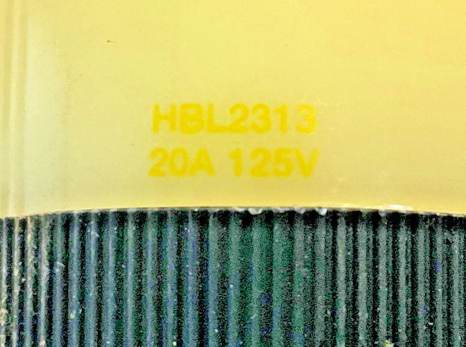 HUBBELL HBL2313 CONNECTOR BODY 20A 125V 2POLE 3WIRE ***LOTOF2***