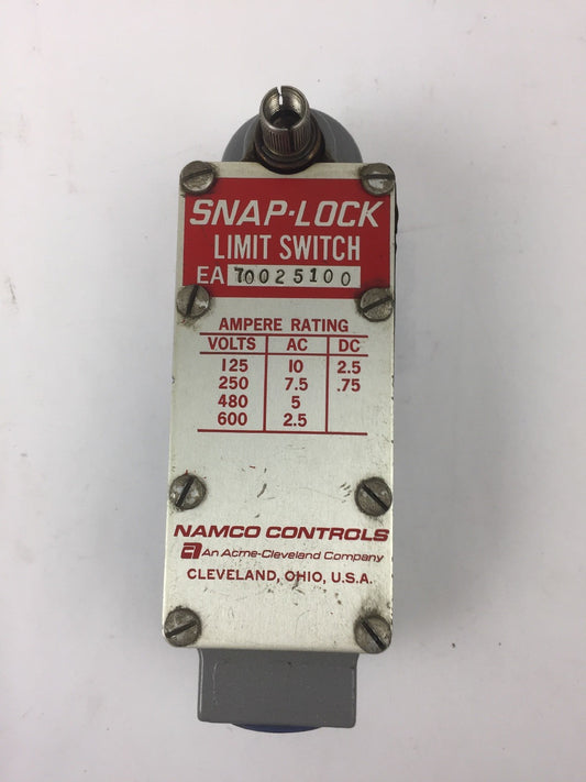 NAMCO CONTROL SNAP-LOCK EA70025100 LIMIT SWITCH 600 VAC 250 VDC