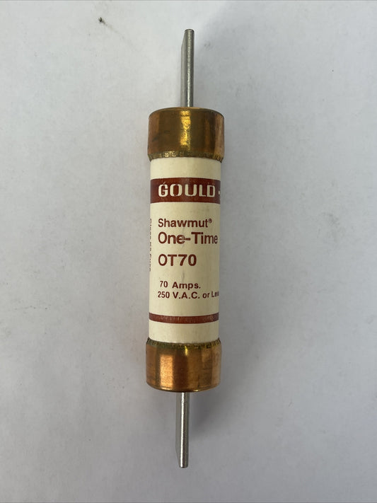 GOULD SHAWMUT OT70 ONE-TIME FUSE 70AMP 250VAC CLASS K5 (LOT OF 5)