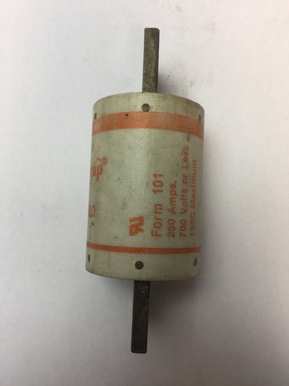 GOULD SHAWMUT AMPTRAP A70P250 FUSE 250 AMP 700VAC TYPE 4 FORM 101
