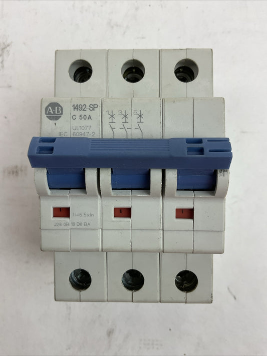 ALLEN BRADLEY 1492-SPM3C500 SER D 480Y/277VAC 50AMP 3POLE