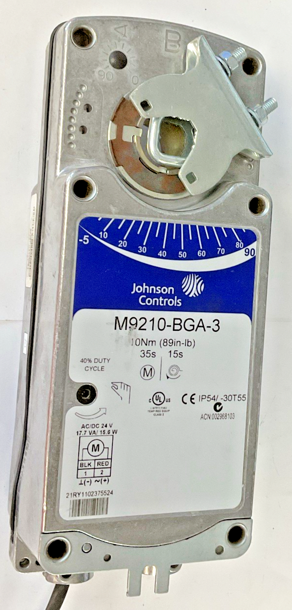 JOHNSON CONTROLS M9210-BGA-3 ROTARY ACTUATOR 24VAC/DC 15.6W 17.7VA