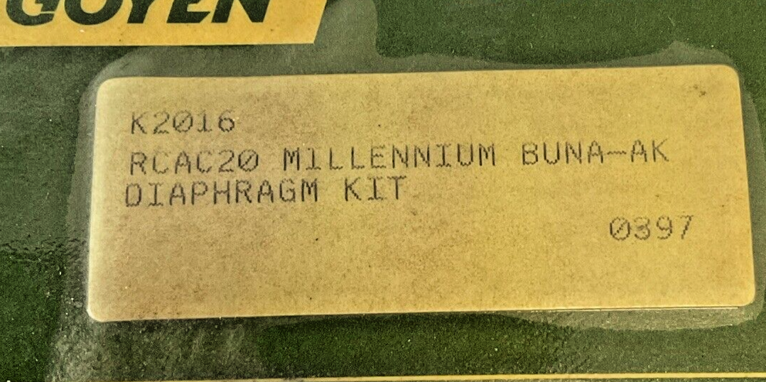 GOYEN RCAC20 MILLENNIUM BUNA-AK DIAPHRAGM KIT K2016