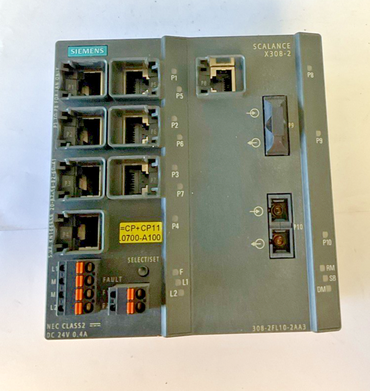 SIEMENS 6GK5308-2FL10-2AA3 IE SWITCH SCALANCE X308-2 24VDC 0.4A