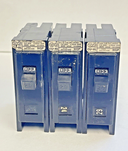 WESTINGHOUSE *LOT OF 3* - HQP1020 - 20A/1 POLE/240 VAC/QUICKLAG -NEW
