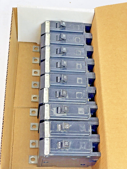 CUTLER-HAMMER *LOT OF 9* GQ1020 - 20A/1 POLE/240 VAC/QUICKLAG/BOLT-ON/GQ/-NEW