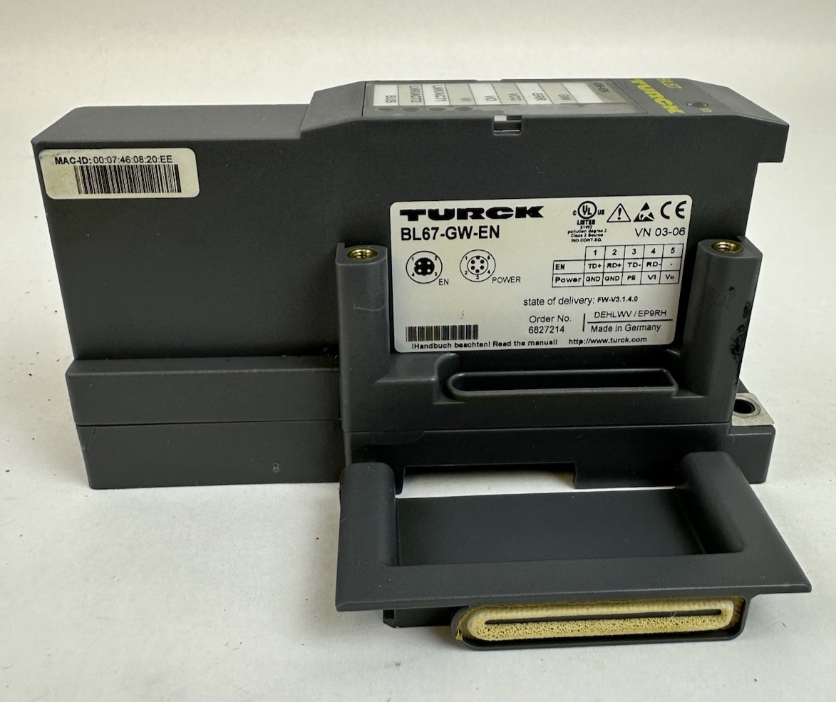 TURCK BL67GWEN 6827214 Multiprotocol Gateway I/O Module Ethernet/IP PROFINET BL6