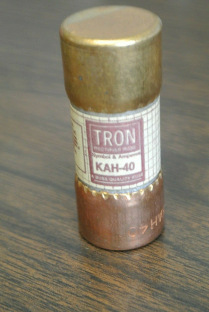 BOX of 10 / BUSSMANN / TRON KAH-40 FUSE / 40A / 130VAC / NEW SURPLUS