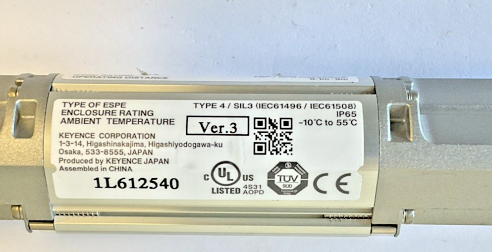 KEYENCE SL-V0H-T / SL-V08H-R  TRANSMITTER AND  RECIEVER 24VDC WITH CABLES