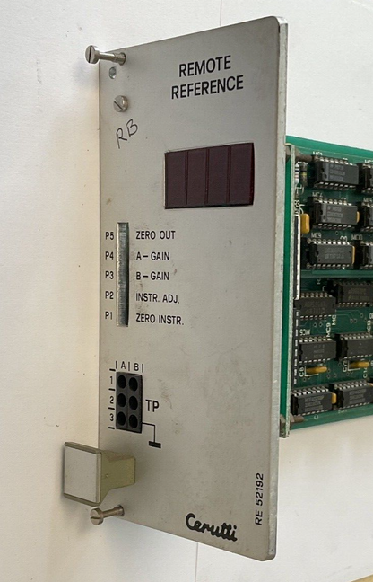CERUTTI RE 52192 REMOTE REFERENCE BOARD/CARD