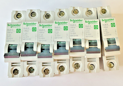 SCHNEIDER ELECTRIC C60SP CIRCUIT BREAKER  MULTI 9 5A 277VAC ***LOTOF7***
