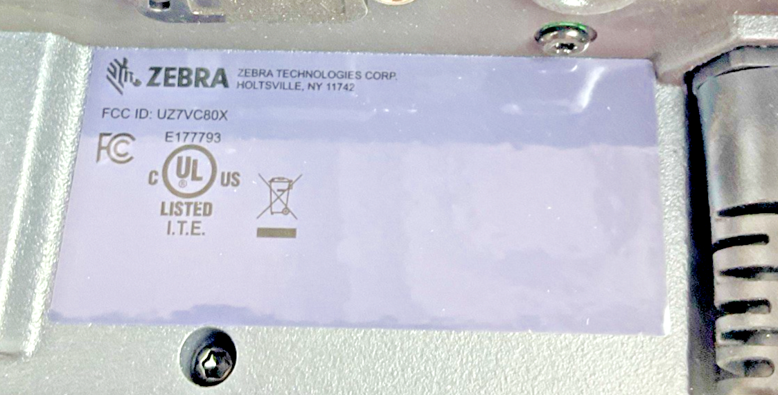 ZEBRA VC80X VEHICLE MOUNTED COMPUTER UZ7VC80X